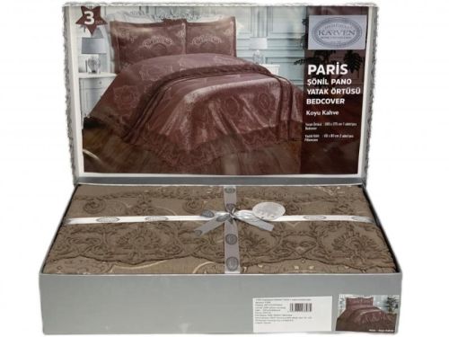 покрывало karven paris kahve 260*270 из ткани Жаккард в категории С наволочками рисунок  фото 2