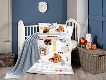 кпб + плед first choice bear для новорожденных