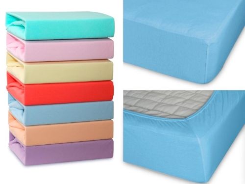 простыня cleo трикотажная на резинке 140*200*25 (голубой 02) 14/006-tp из ткани Трикотаж в категории  рисунок 