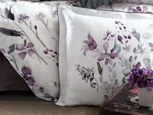 фото КПБ Karven DELCINA Grey Евро 4 наволочки Цветы артикул N359 DELCINA GREY фото 3
