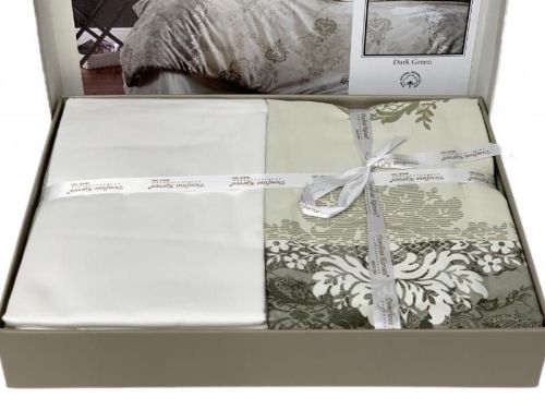 фото КПБ Karven Lona Dark Green Евро 4 наволочки  артикул N021 Lona Dark Green фото 3