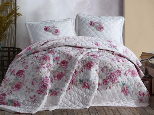 покрывало karven desima v1 pembe 180*240 из ткани Хлопок в категории С наволочками рисунок 