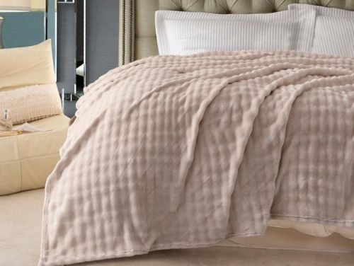 плед karven solid bubble v5/beige 200*220 из ткани Велсофт в категории  рисунок 