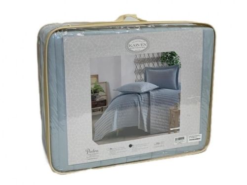 покрывало karven pedra v4 turkuaz 180*240 из ткани Хлопок в категории С наволочками рисунок  фото 3