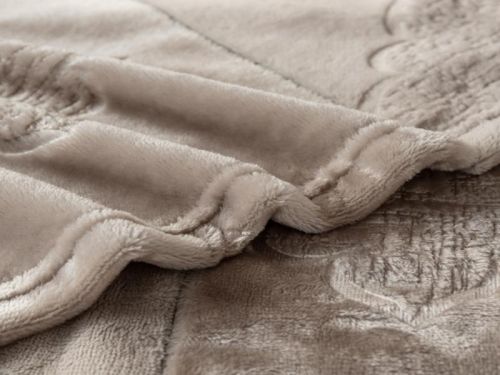 плед karven solid emboss v6/coffee 150*200 из ткани Велсофт в категории  рисунок  фото 4