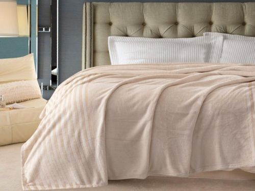 плед karven solid jacqaurd v3/beige 200*220 из ткани Велсофт в категории  рисунок 