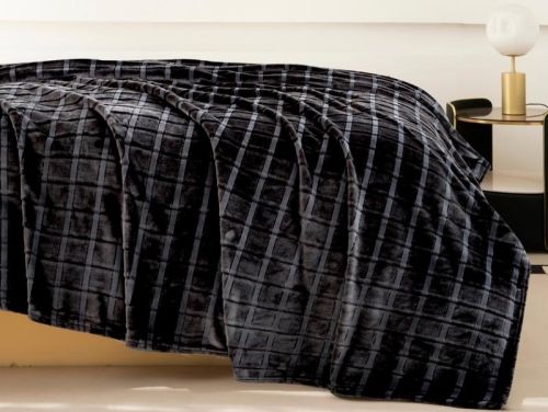 плед karven cutting v7/dark grey 200*220 из ткани Велсофт в категории  рисунок  фото 2