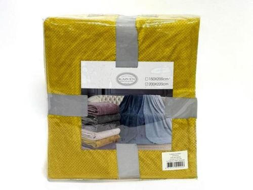 плед karven print jacqaurd v5/yellow 150*200 из ткани Велсофт в категории  рисунок  фото 6