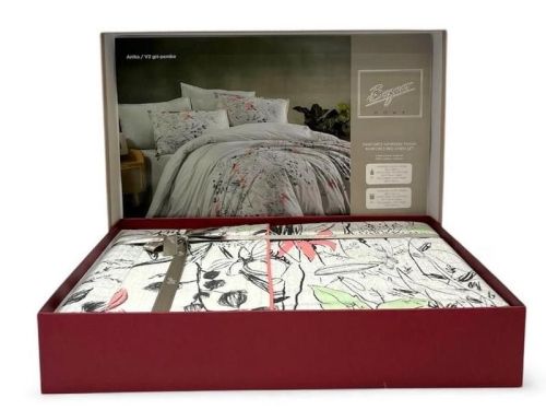 фото КПБ Sarev Bazaar ANIKA v2/Gri pembe Евро  артикул N409 ANIKA V2/GRI PEMBE фото 2