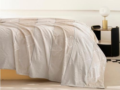 плед karven solid emboss v2/beige 200*220 из ткани Велсофт в категории  рисунок  фото 2