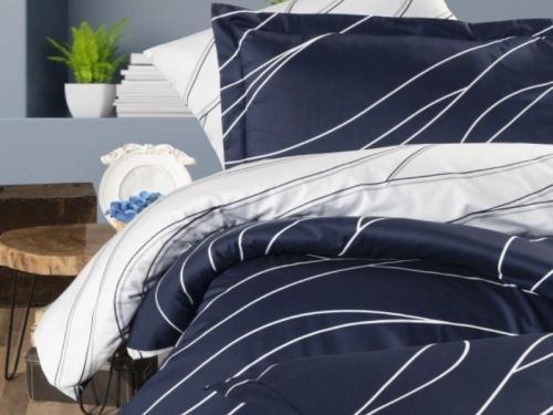 фото КПБ Karven Mesi navy blue Евро 4 наволочки  артикул N021 Mesi navy blue фото 2