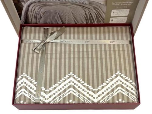 фото КПБ Sarev OLE v2/Bej 1,5 спальное Полоса артикул N408 OLE v2/Bej фото 2