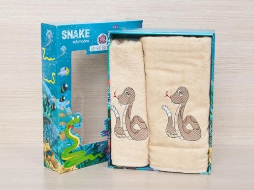 набор полотенец best rose змея 50*90, 70*140 (8255-05) из ткани Хлопок-махра в категории Наборы рисунок 