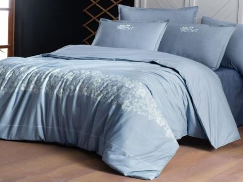 фото КПБ Sarev SEDONA v1/Mavi 1,5 спальное Цветы артикул N388 SEDONA v1/Mavi
