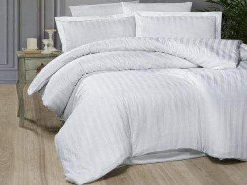 фото КПБ Karven Broad line white 1,5 спальное  артикул N020 BROAD LINE WHITE