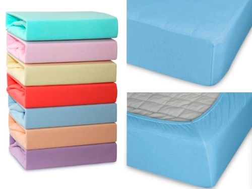 простыня cleo трикотажная на резинке 160*200*25 (голубой 02) 16/006-tp из ткани Трикотаж в категории  рисунок 