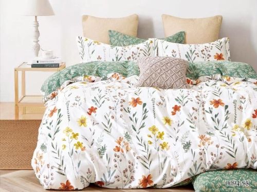 фото КПБ Cleo Satin de Luxe 15/0094-SK 1,5 спальное Цветы артикул 15/0094-SK