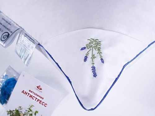 фото подушка natures лаванда антистресс 50*90 из ткани Сатин, наполнитель Бамбуковое волокно, размер 50*90, артикул ЛА-П-19-2 фото 5