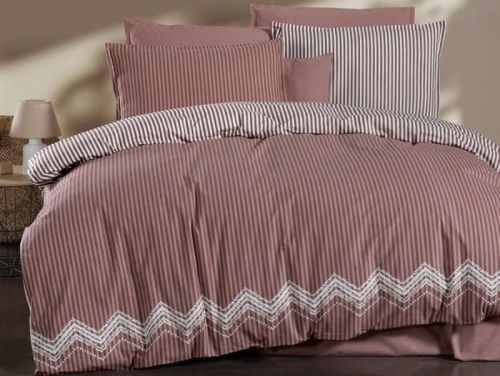 фото КПБ Sarev OLE v3/Pembe 1,5 спальное Полоса артикул N408 OLE v3/Pembe