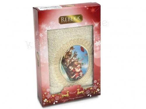 полотенце rebeka новый год 50*90 hs1710 v2 bej/бежевый из ткани Хлопок-махра в категории Лицевые рисунок 