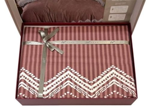 фото КПБ Sarev Bazaar OLE v3/Pembe Евро Полоса артикул N409 OLE v3/Pembe фото 3