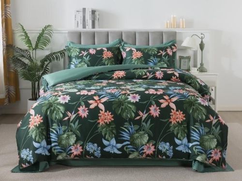 фото КПБ Tango DeLux-Satin tis04-900 1,5 спальное Цветы артикул TIS04-900 код1097
