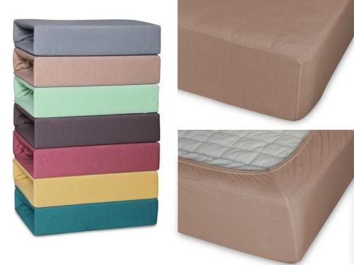 простыня cleo трикотажная на резинке 140*200*25 (мокко) 14/16 из ткани Трикотаж в категории  рисунок 