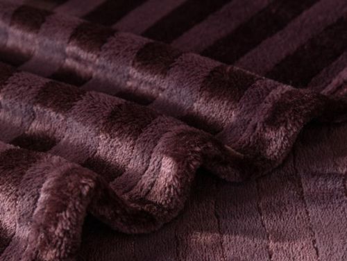 плед karven solid jacqaurd v1/dark brown 200*220 из ткани Велсофт в категории  рисунок  фото 4