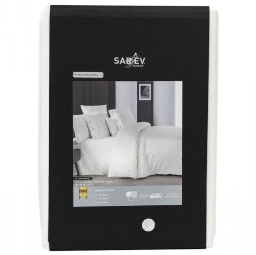 простыня sarev (300 tc) monochrome v1offwhite 220*280 из ткани Мако-сатин в категории  рисунок  фото 2