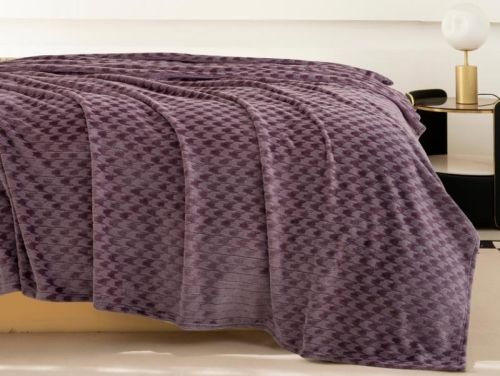 плед karven jacqaurd v6/purple 200*220 из ткани Велсофт в категории  рисунок  фото 2