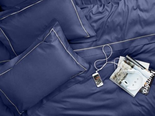 фото КПБ Primavelle Luxe-сатин Baratto (простыня на резинке) Синий Двуспальное  артикул 175160574-15B фото 2