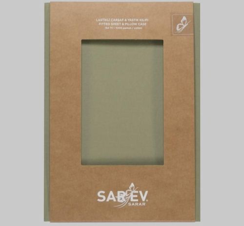 простыня sarev на резинке+2 наволочки 200*200+40см v11/defne-yesil из ткани Поплин в категории  рисунок  фото 3