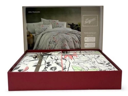 фото КПБ Sarev ANIKA v2/Gri pembe 1,5 спальное  артикул N408 ANIKA V2/GRI PEMBE фото 2