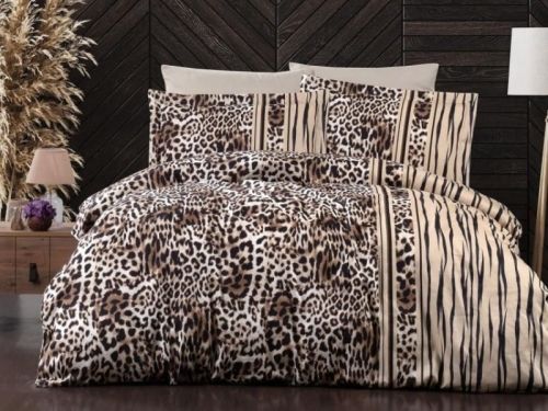 фото КПБ Karven Leopard Brown Евро 4 наволочки  артикул N021 LEOPARD BROWN