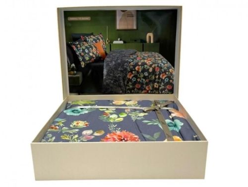 фото КПБ Sarev Bazaar ADELINA v2/Lacivert Евро Цветы артикул N417 ADELINA V2/LACIVERT фото 2