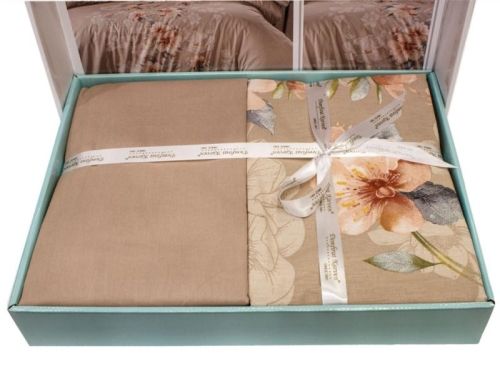 фото КПБ Karven Annabel Cappuccino 1,5 спальное Цветы артикул N022 ANNABEL CAPPUCCINO фото 3