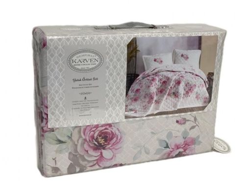 покрывало karven desima v1 pembe 180*240 из ткани Хлопок в категории С наволочками рисунок  фото 3