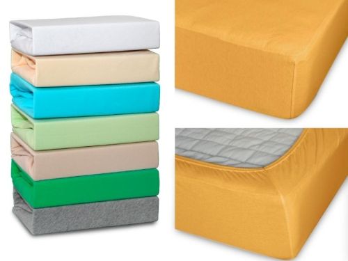 простыня cleo трикотажная на резинке 180*200*25 (горчица) 18/009-tp из ткани Трикотаж в категории  рисунок 