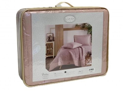 покрывало karven pedra v3 pudra 180*240 из ткани Хлопок в категории С наволочками рисунок  фото 3