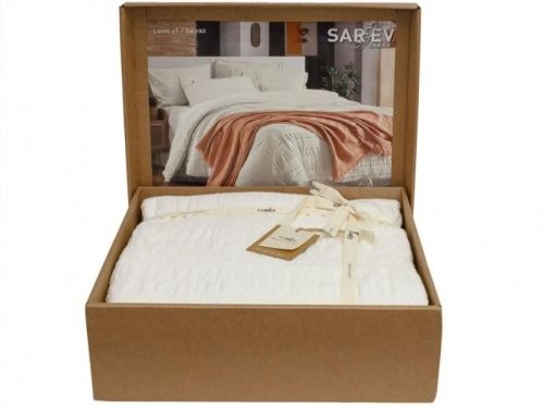 фото КПБ Sarev Mood Comfort жатый хлопок LEON v1/Beyaz Евро  артикул N354 LEON v1/Beyaz фото 4