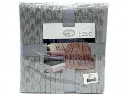 плед karven jacqaurd v2/grey 150*200 из ткани Велсофт в категории  рисунок  фото 6