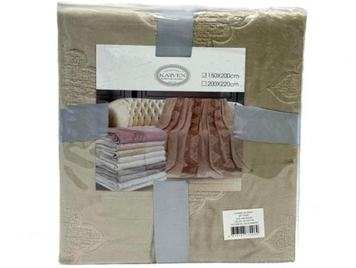 плед karven solid emboss v6/coffee 200*220 из ткани Велсофт в категории  рисунок  фото 6
