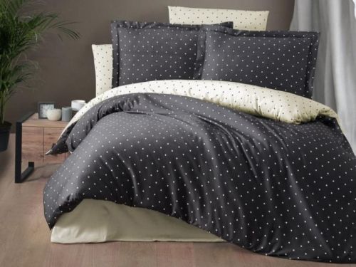 фото КПБ Karven Point Anthracite 1,5 спальное Горох/Круги артикул N020 POINT ANTHRACITE