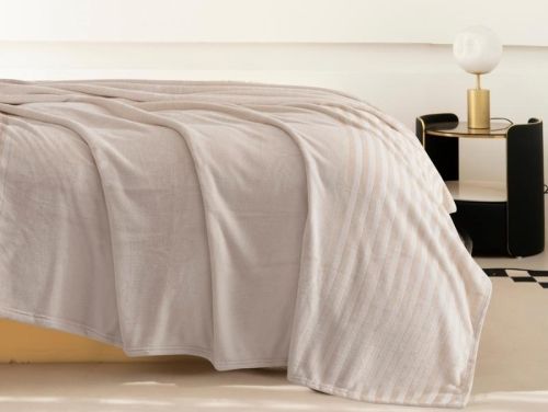 плед karven solid jacqaurd v3/beige 200*220 из ткани Велсофт в категории  рисунок  фото 2