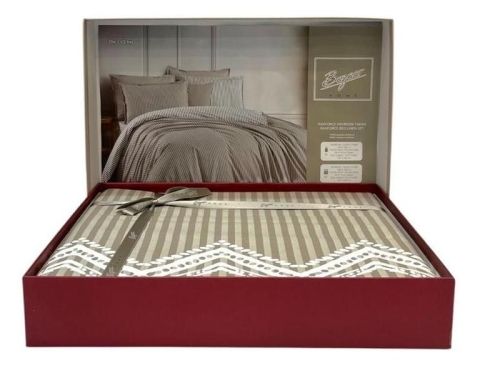 фото КПБ Sarev OLE v2/Bej 1,5 спальное Полоса артикул N408 OLE v2/Bej фото 3