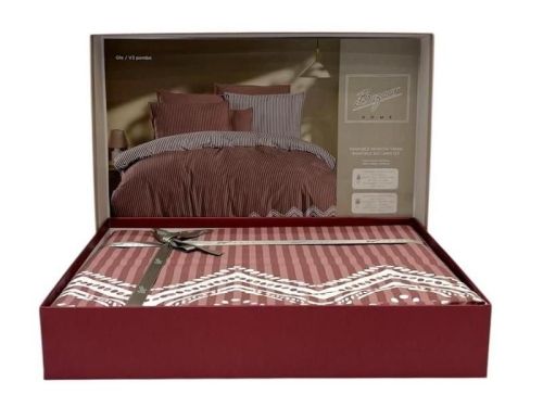 фото КПБ Sarev Bazaar OLE v3/Pembe Евро Полоса артикул N409 OLE v3/Pembe фото 2