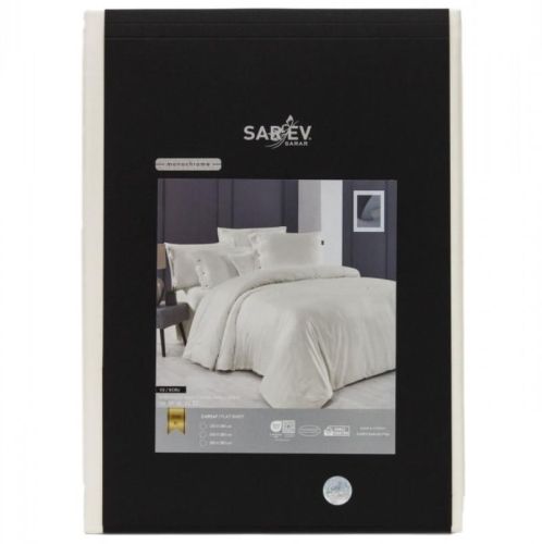 простыня sarev (300 tc) monochrome v2/ecru 220*280 из ткани Мако-сатин в категории  рисунок  фото 3