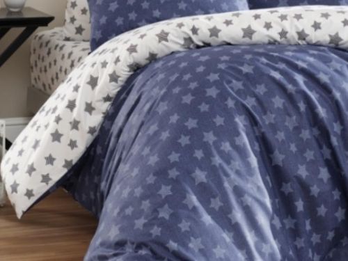 фото КПБ Karven Light Navy Blue 1,5 спальное Звезды артикул N022 Light Navy Blue фото 3