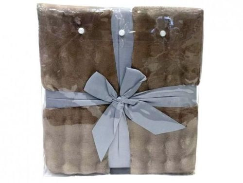 плед karven solid bubble v2/dark brown 200*220 из ткани Велсофт в категории  рисунок  фото 5