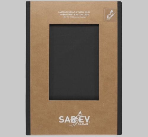 простыня sarev на резинке+1 наволочка 100*200+40см v13/antrasit из ткани Поплин в категории  рисунок  фото 3